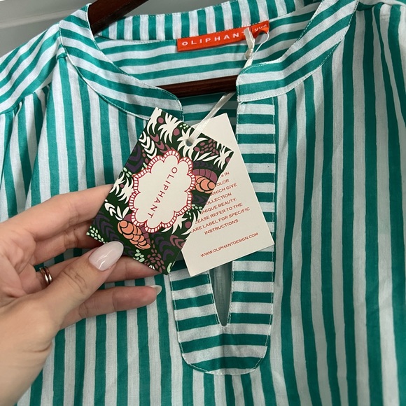 Oliphant Roll Sleeve Striped Dress - Picture 6 of 11